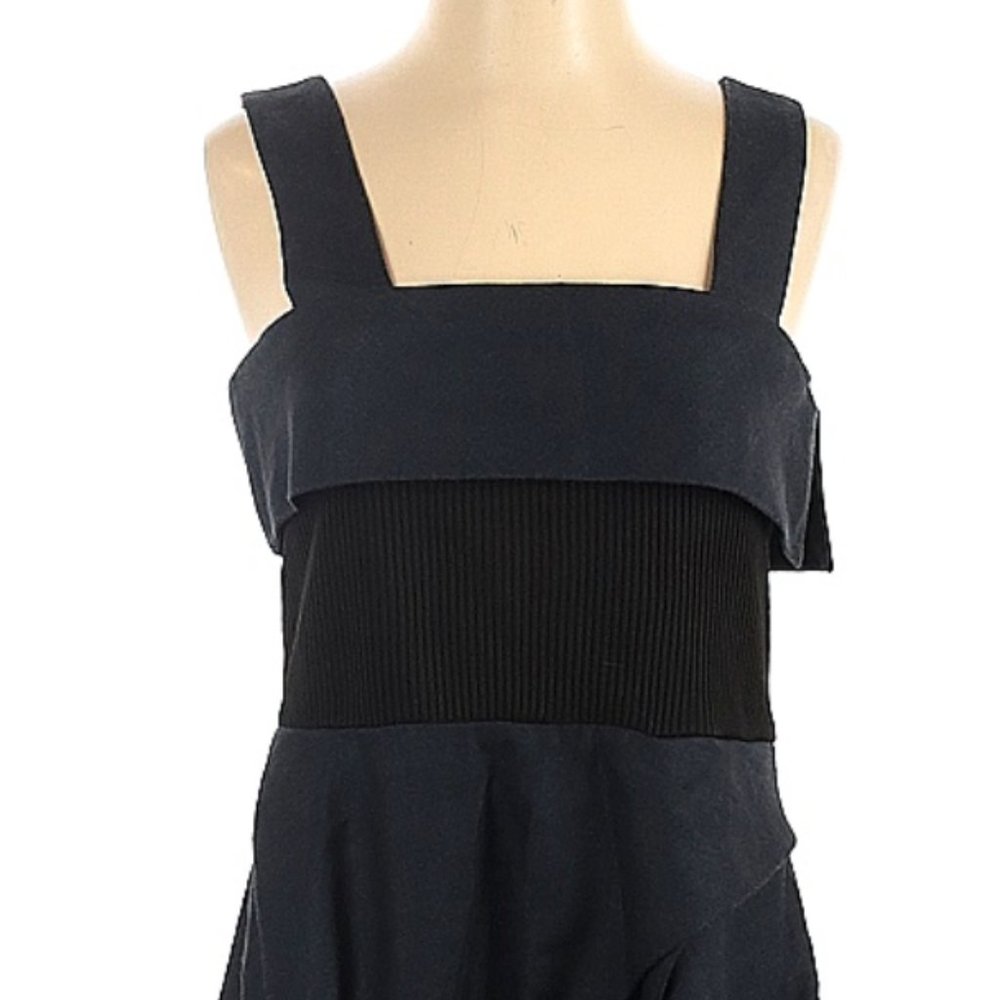 Chloe Denim and Black Ruffle Dress